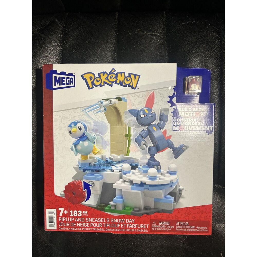 MEGA Pokemon Buildable Figure Set Piplup And Sneasel's Snow Day 183 Pieces New